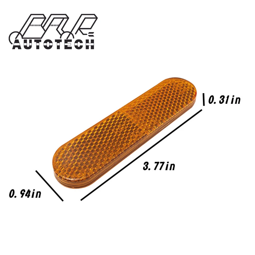 Овальные янтарные отражатели для мотоциклов и скутеров