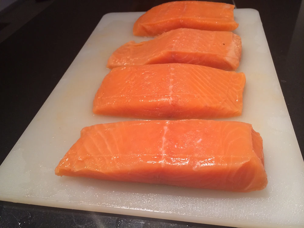 Сделано в Чили замороженный Атлантический Лосось без кожицы PBO часть 6 унций нм IVP основной Улучшенный