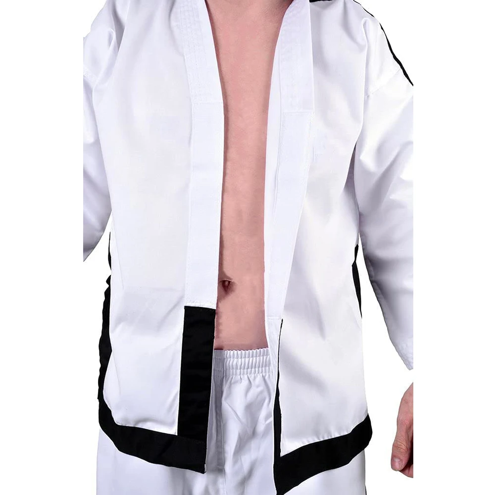 Martial Arts Karate Uniforms Drawstring Closure Taekwondo Uniform for Kids & Adult Lightweight Student Taekwondo Suit with Belt