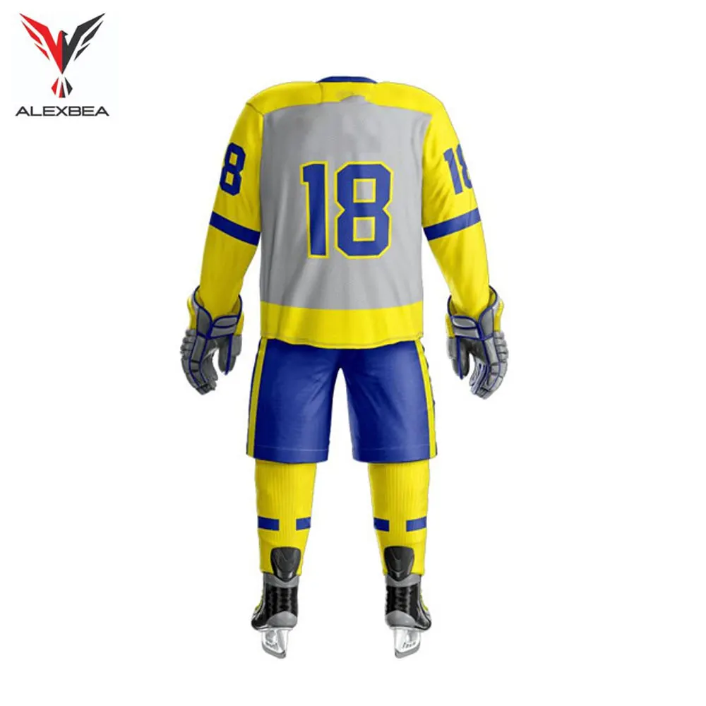 Новейший профессиональный дизайн униформа для хоккея с шайбой Спортивная командная одежда комплекты униформы