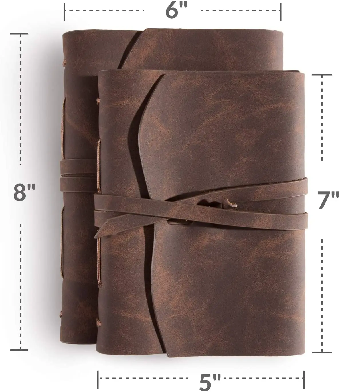 Natural  Leather Journal for Men and Women to Write in 6x8 inches Lined Leather Journal Notebook Rustic Handmade Vintage Leather