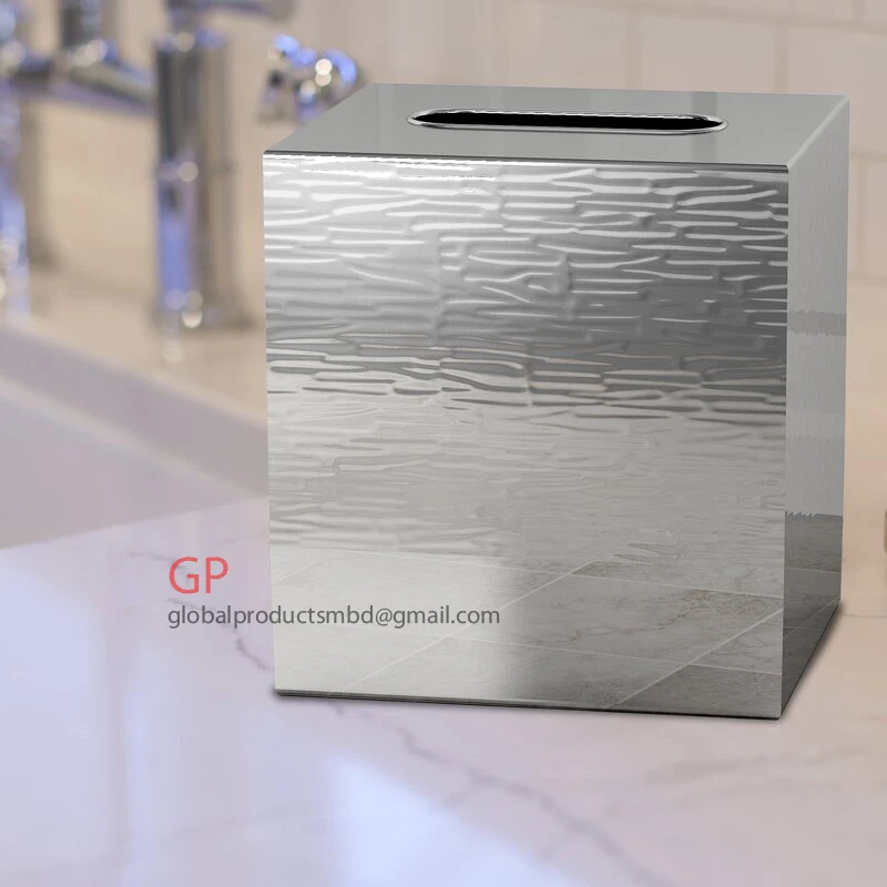 decorative golden leaf tissue box