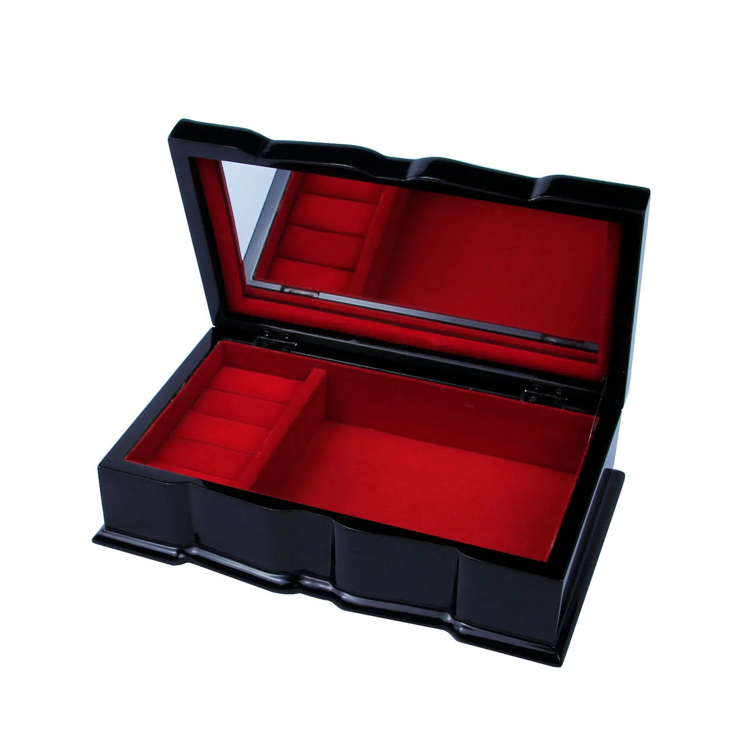 Wholesale wood lacquer box Small Jewelry Box Joyeria Caja Organizer Display Boxes For Necklaces Earrings