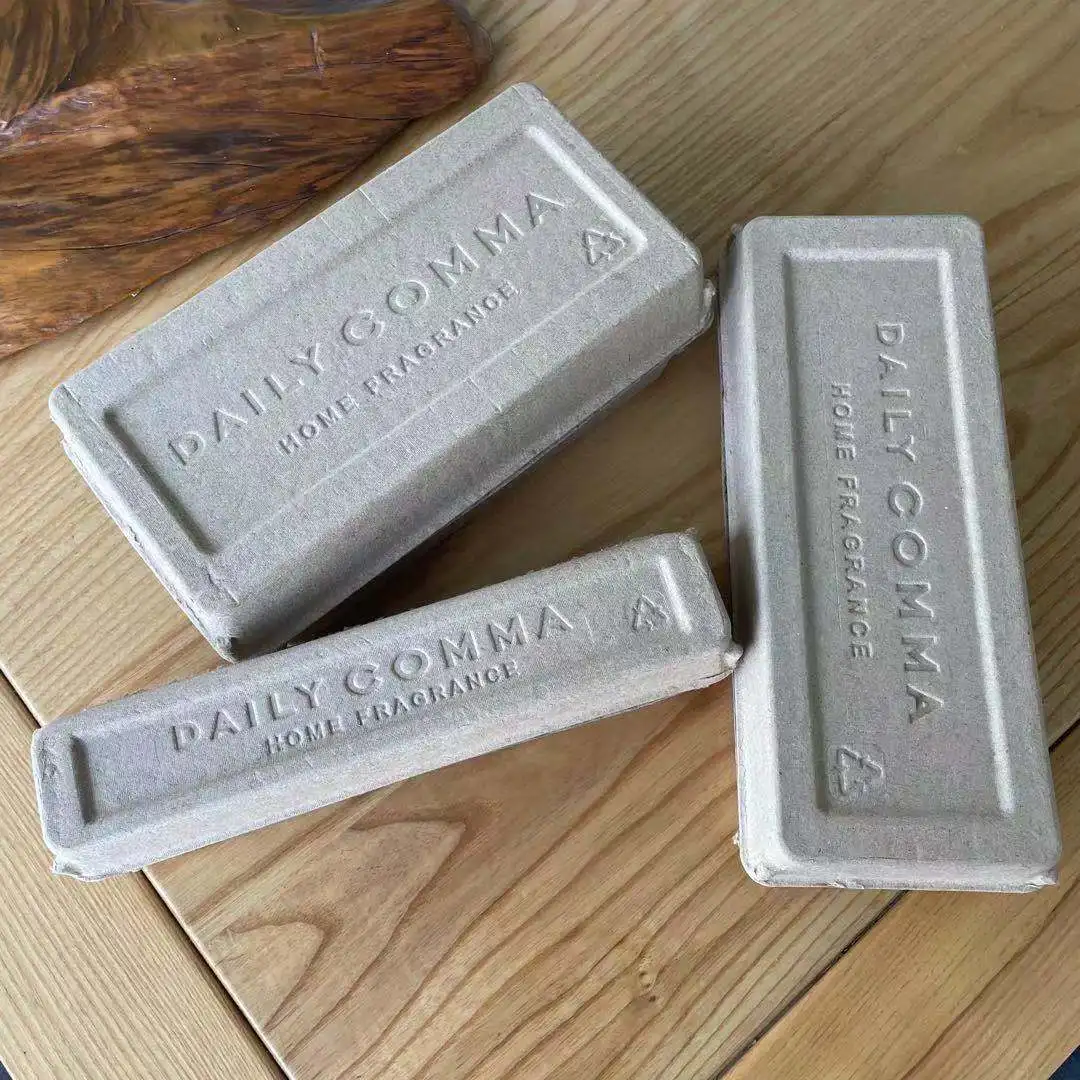 Custom recycle materials sustianable packaging clamshell box modern pulp box glass bottle outer box