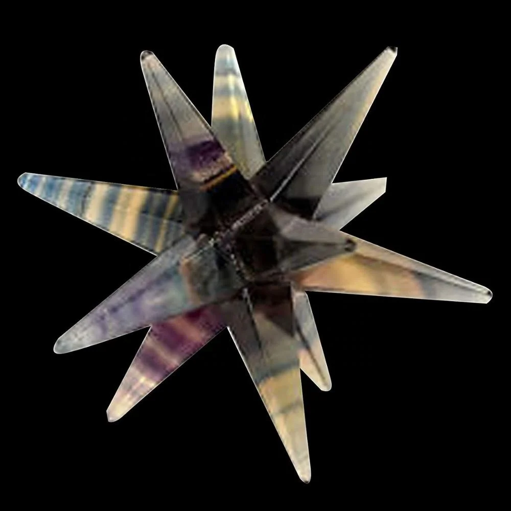 star merkaba Fluorite Stone 12 Point merkaba star crystal merkaba natural stone healing star point wholesale
