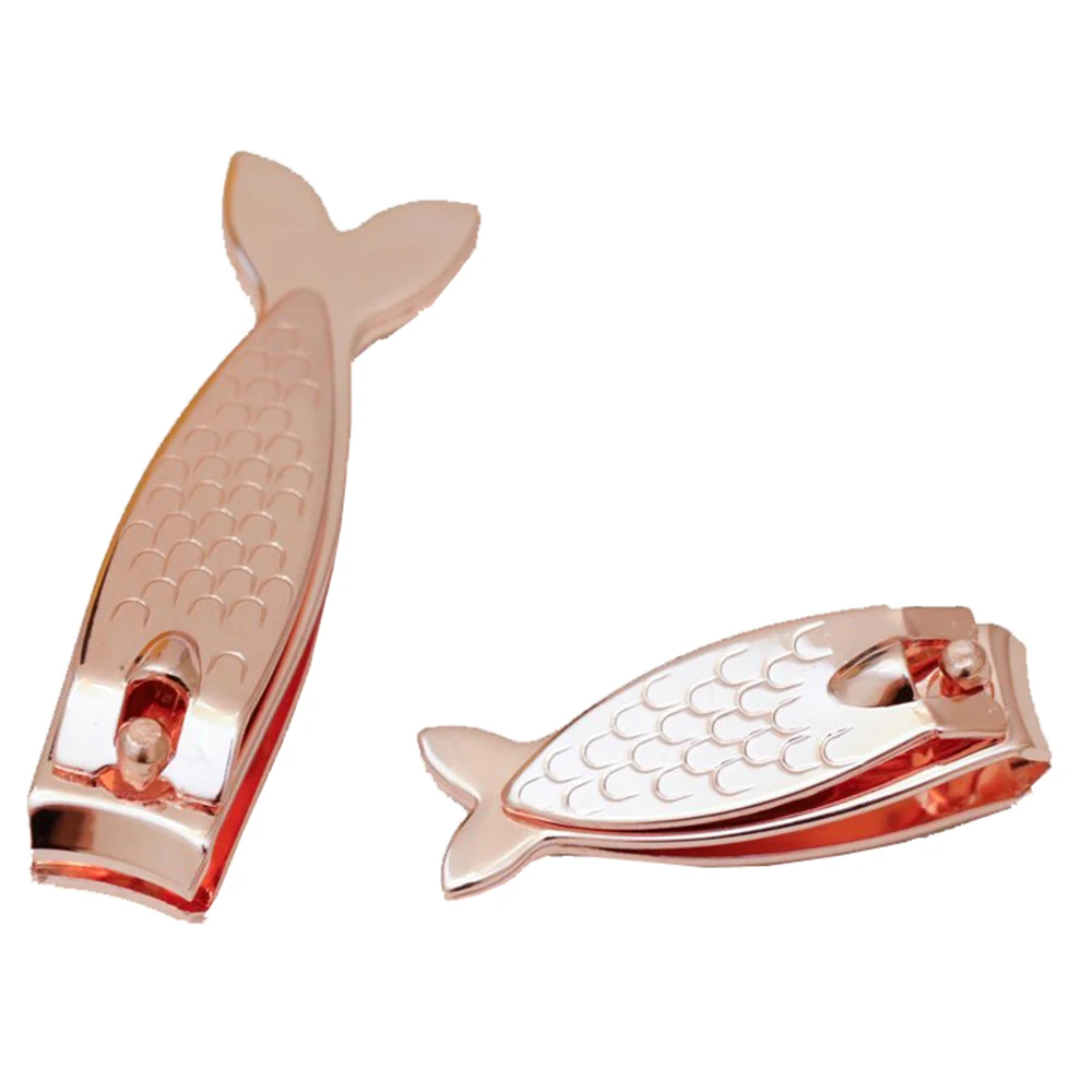 Рыба Дизайн Мини щипчики для ногтей клипер розовое золото салон Профессиональный Маникюрный Инструмент