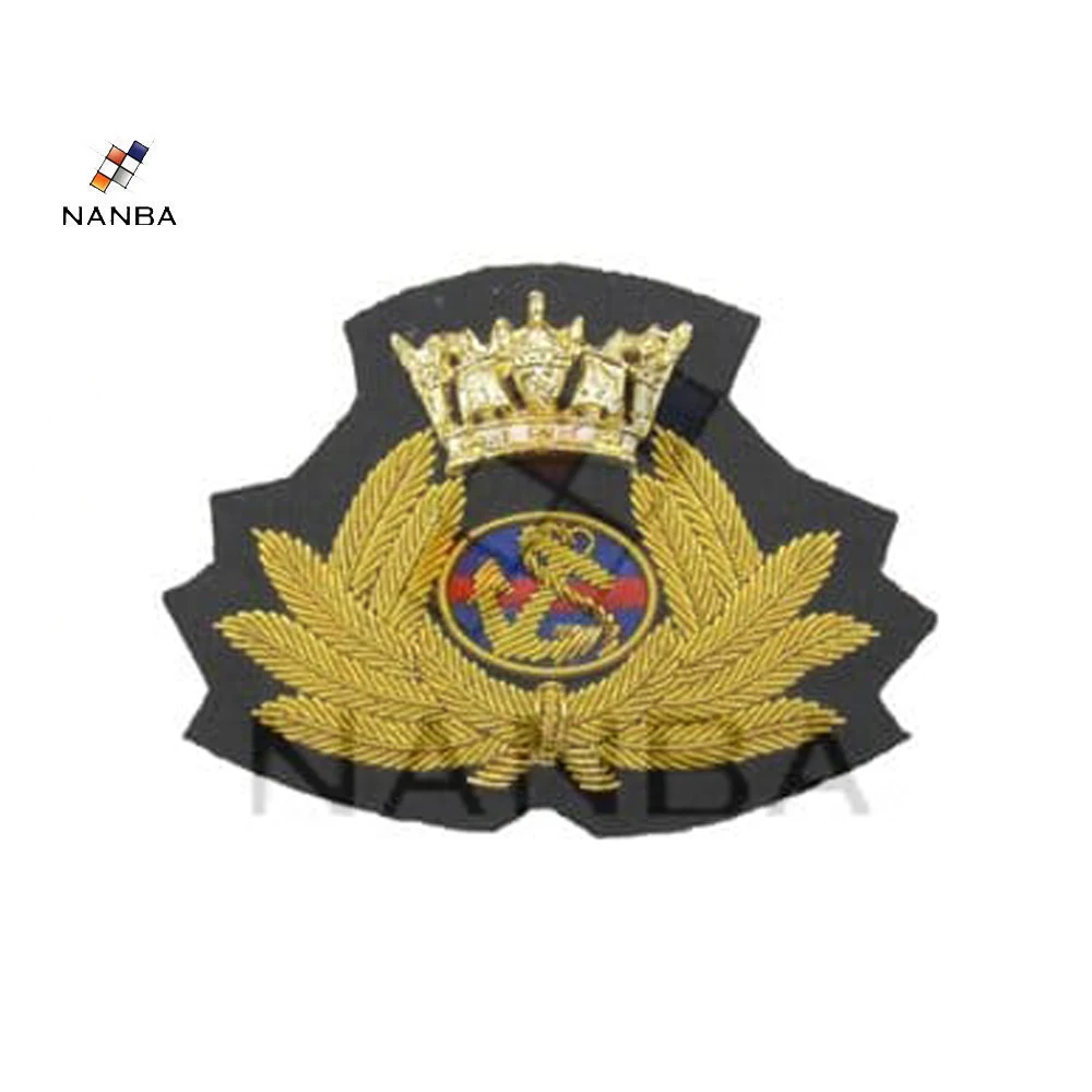 Униформа морского флота превосходного качества материал OEM качество литой под давлением 3d антикварная латунная Защитная крышка шляпа значок