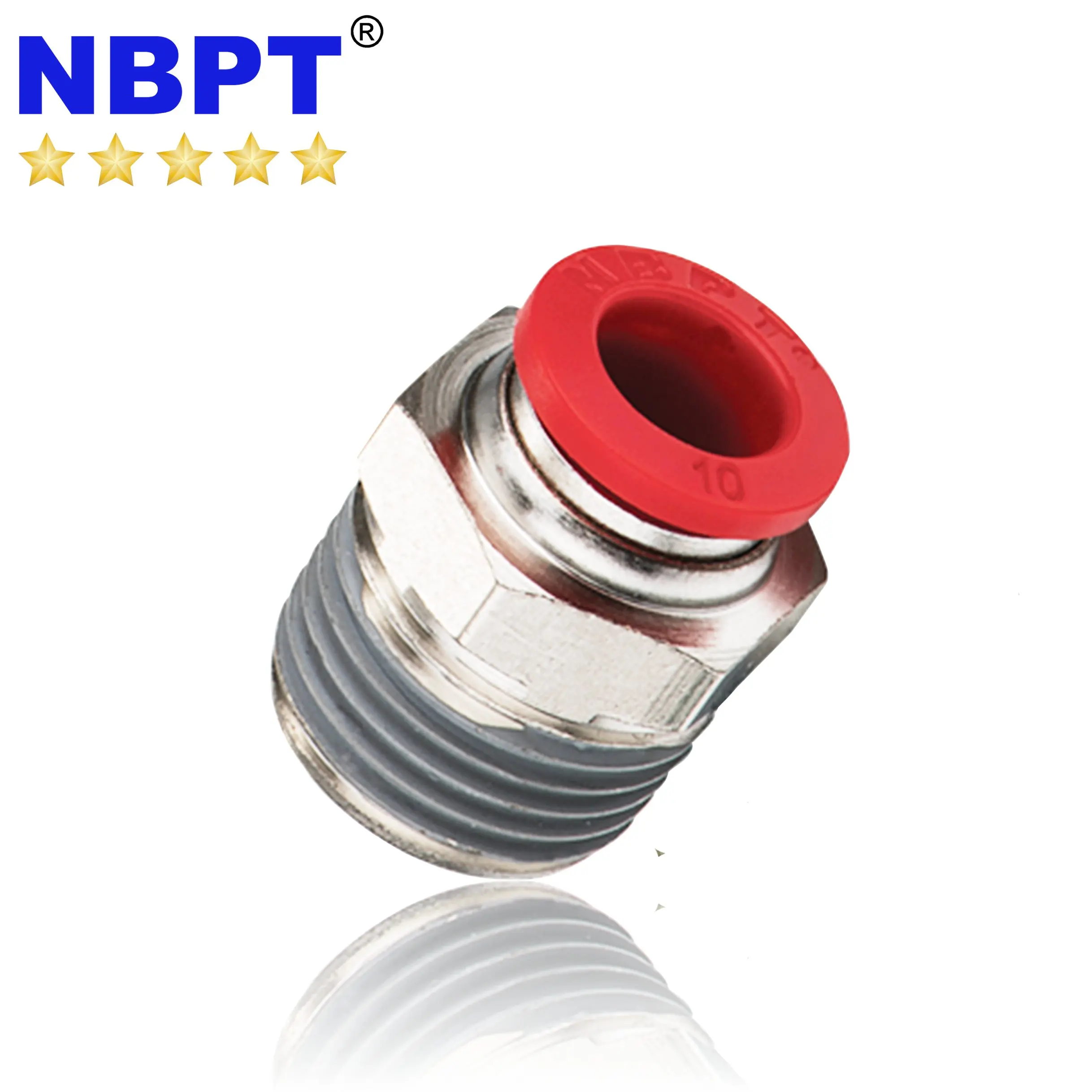 Straight Male Threaded Push To Connect Fittings PC One Touch Pneumatic Connectors by NBPT