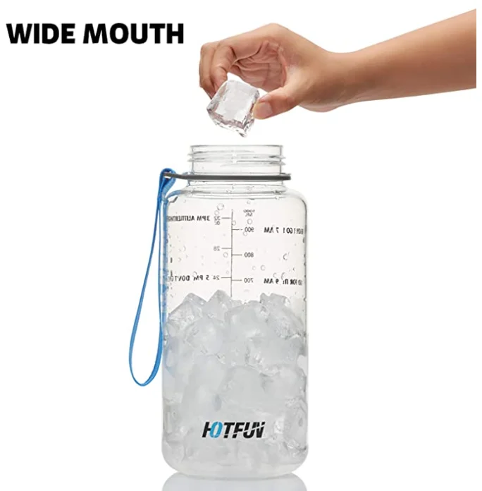 Нестандартная конструкция премиум качества 32 унций пластиковая Герметичная Бутылка Для Воды пластиковые бутылки с мотивационной маркером времени напоминание