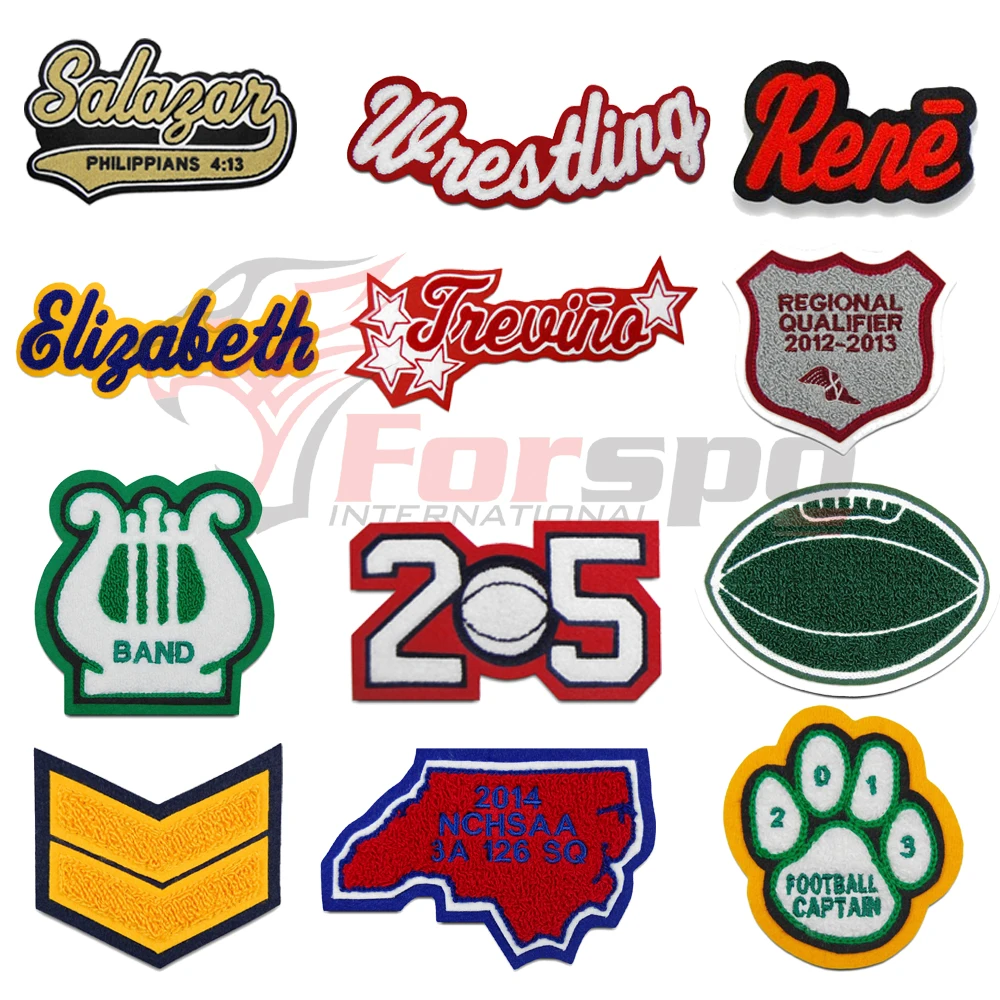High School  Letterman Jacket With Chenille Patches