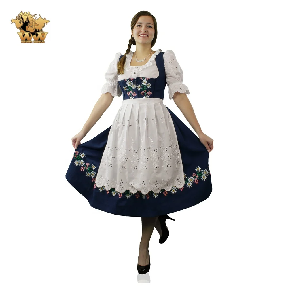 Most Popular Oktoberfest Costume Women German Dirndl Dresses Bavarian Role Play Maid Dress