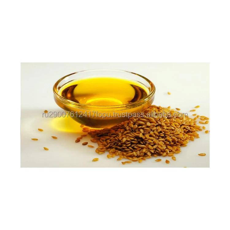 Vegetable oil obtained from flax seeds pleasant herbaceous taste with a slight bitterness and delicate aroma flaxseed oil