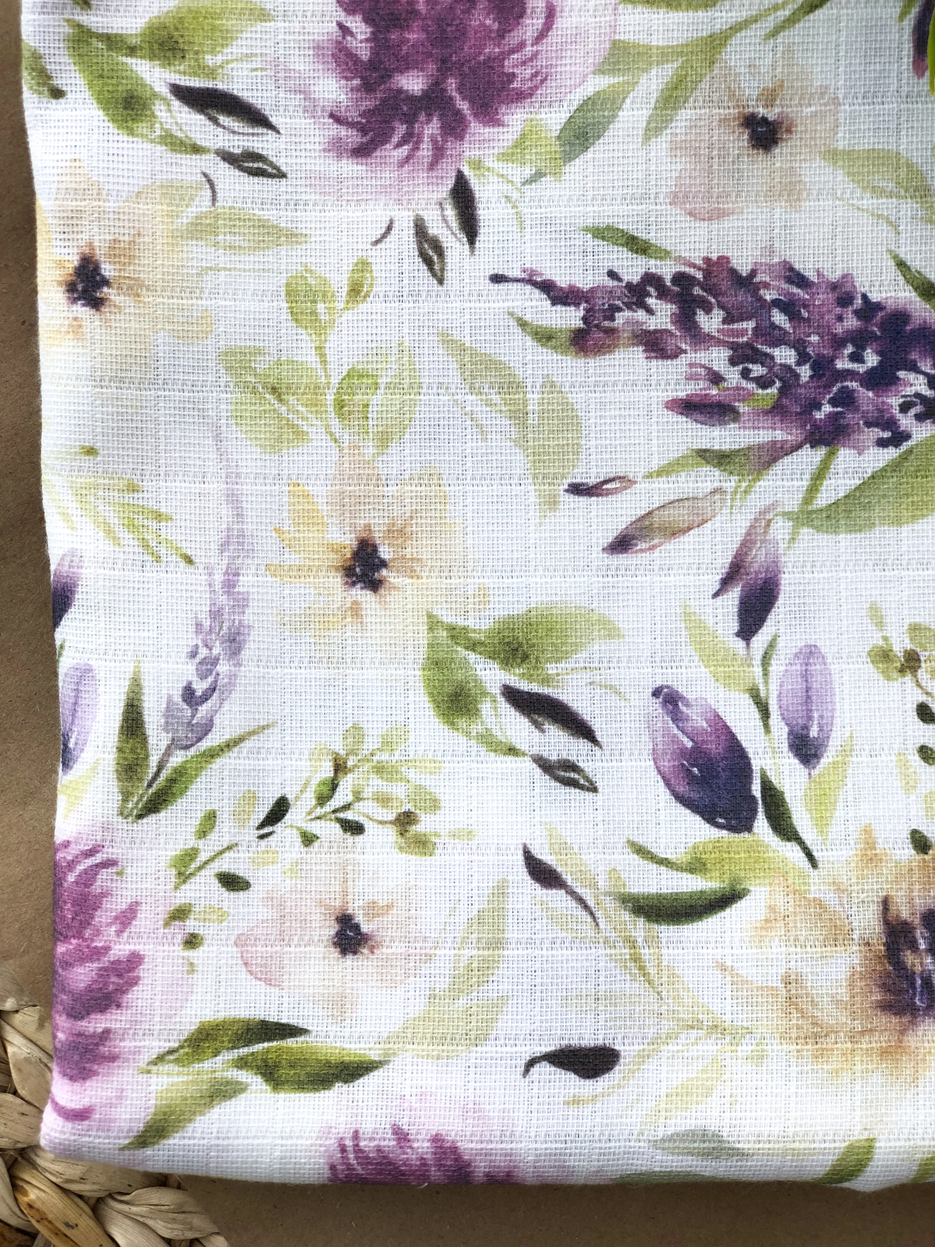 Lightweight Breathable 100% Cotton Density 95 g / sq.m Double-Layer Muslin Fabric Custom Service Digital Printing