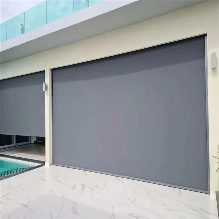 Roller Blinds And Curtains Motorized Outdoor Cheap Price Window Blinds For Outside Patio Privacy Blinds