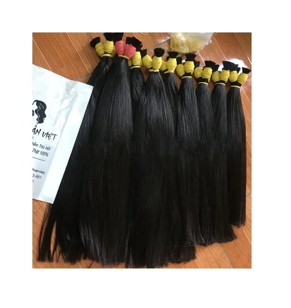 Straight Hair Extensions Unprocessed Virgin Human Bulk Hair Extensions Vietnam Natural