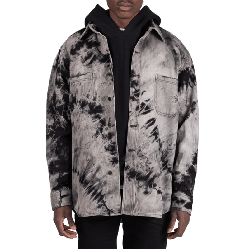 2021 new trend denim shirt 100% cotton men long sleeve denim jeans shirt with custom logo and design