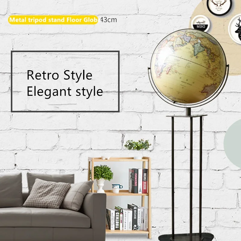 
Dipper 43cm Large World Map globe School Geography Educational Tool Toy Home Office Ornament floor globe 