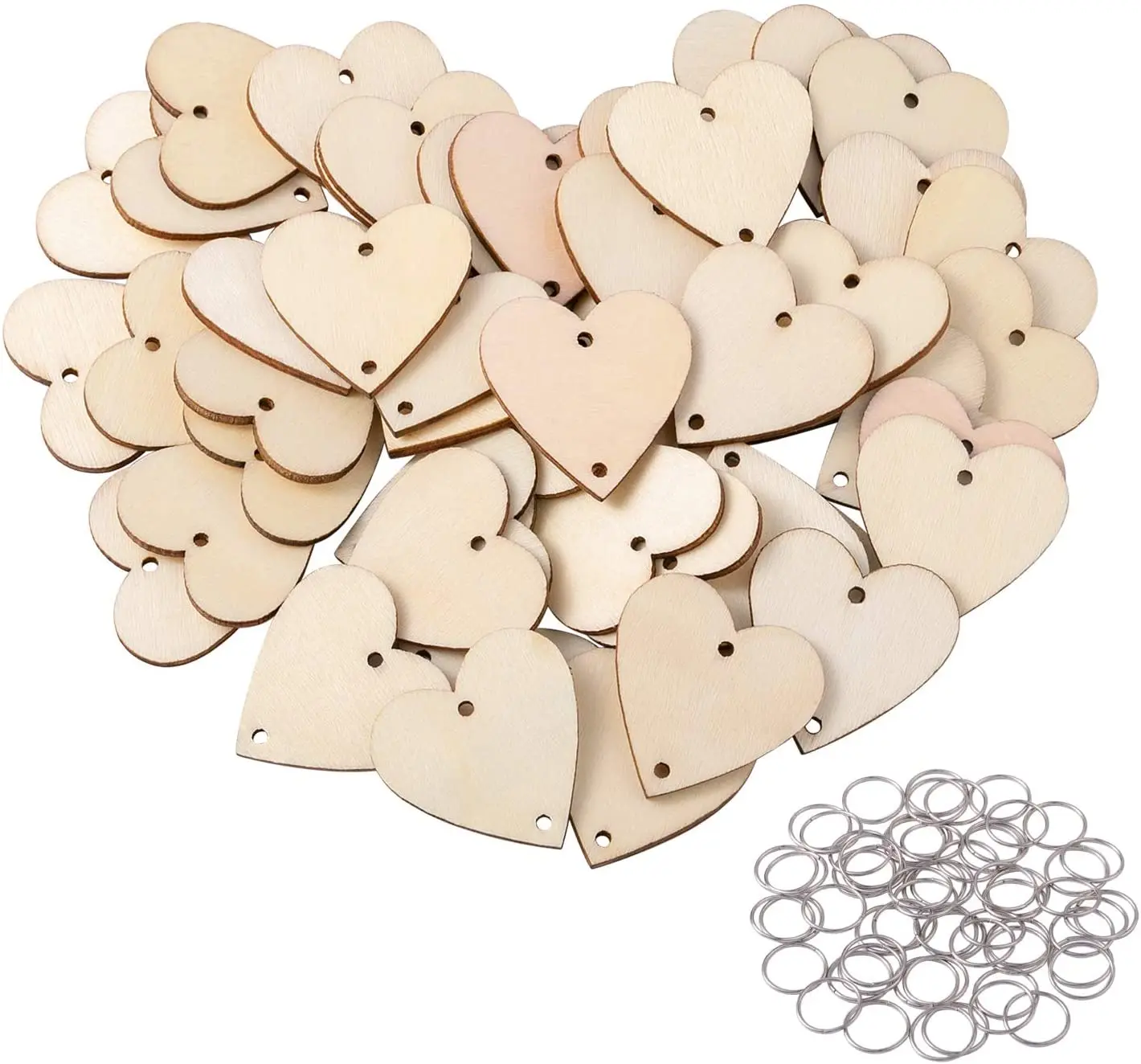 
Hooks Connectors Birthday Calendar Plaque Accessories Wooden Ornaments Circles Heart Tags with Holes 