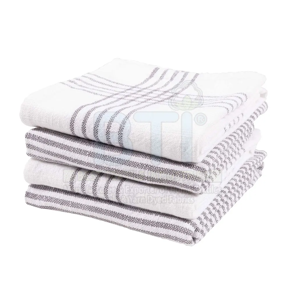100% Cotton Herringbone Kitchen Napkins Dishtowel and Tea Towels with Sublimation Logo Microfiber Cleaning Cloth for Home Use