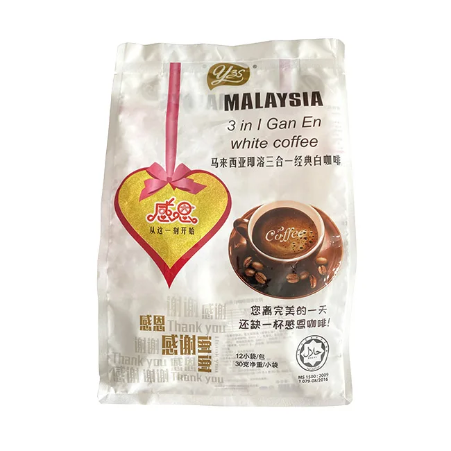 Best Sale 3 in 1 Instant Premix White Coffee Sweet Creamy Texture Bulk Instant Coffee Convenient Sachets In Standard Bag