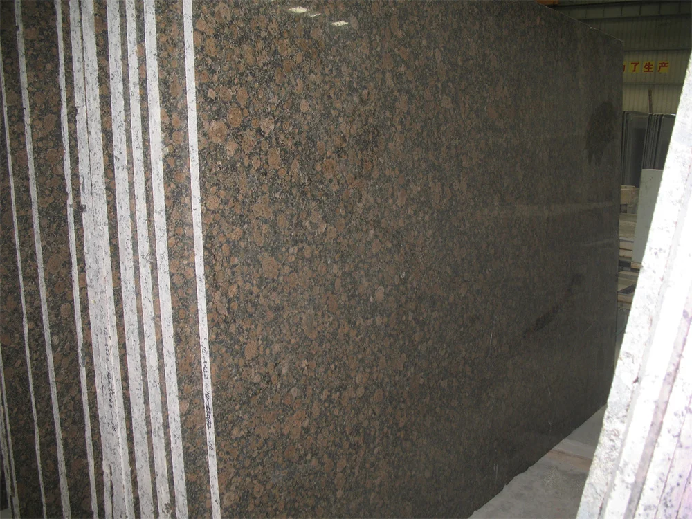 Wholesale Price Polished Brown Natural Stone Baltic Brown Granite Slab For Interior Decoration