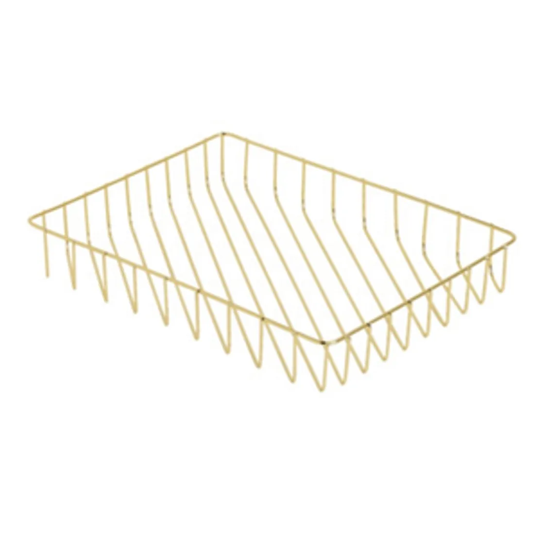 
Custom Design Gold Color Plating Metal Wire Desk File Document Letter Tray Organizer 