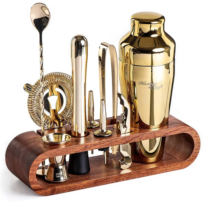 Manufacture supply new arrival custom 25-Piece bartender kit with stand