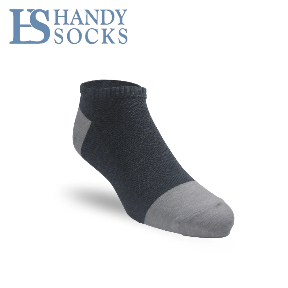 Custom Breathable Work Wholesale Anti-Bacterial Moisture Wicking Athletic Cushion Unisex Black Grey Bamboo Trainer Ankle Socks