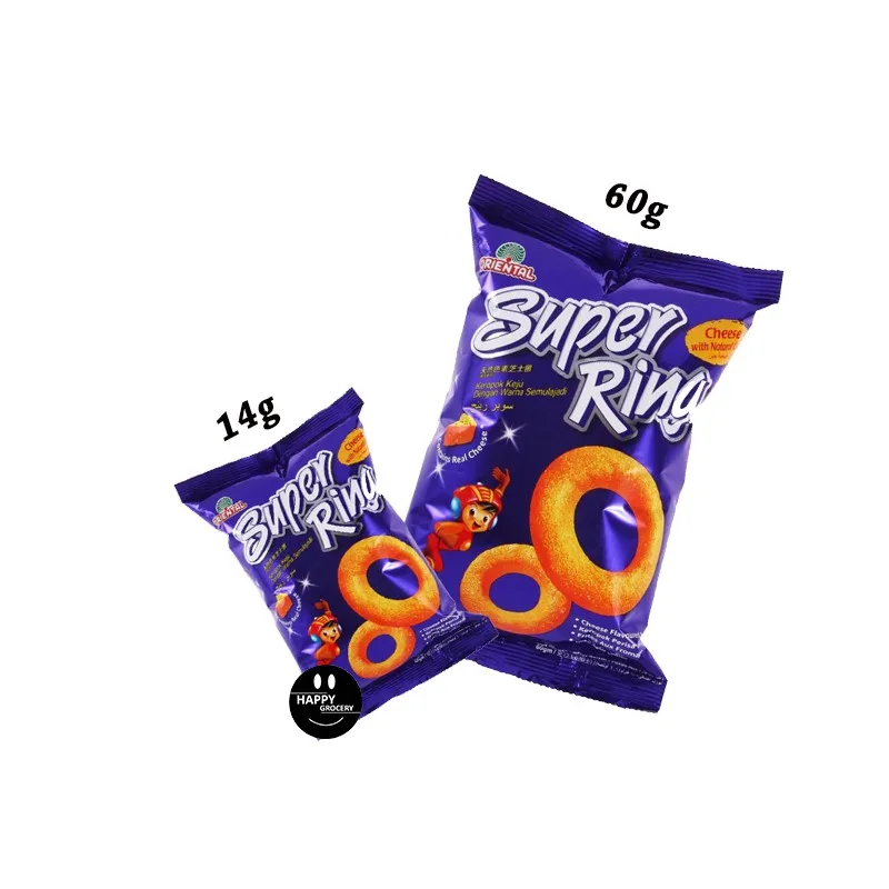 
Oriental Super Ring contain real cheese popular childhood Malaysia cheese flavoured corn snack 