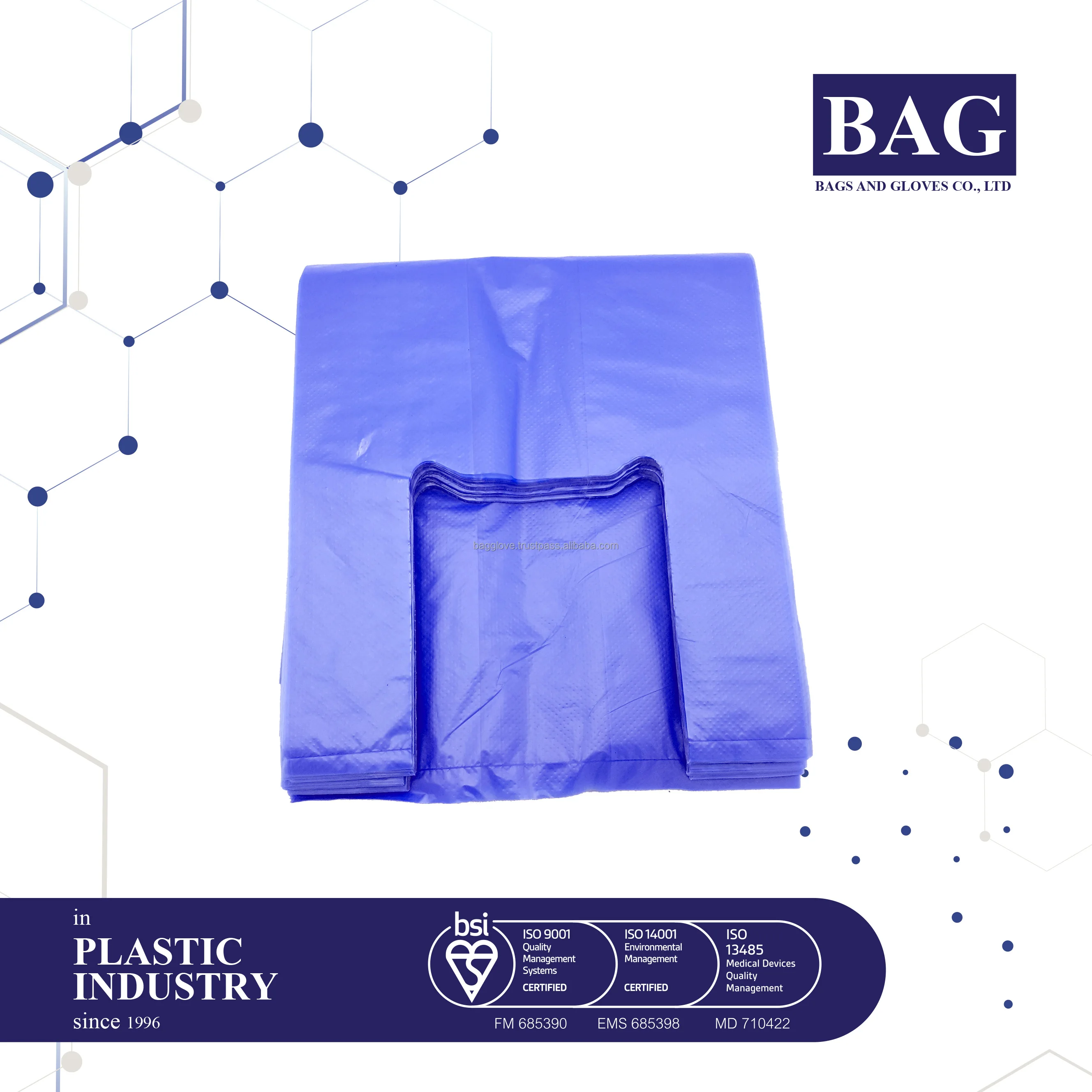 Cheap HDPE plastic shopping bag on rolls / flat pack