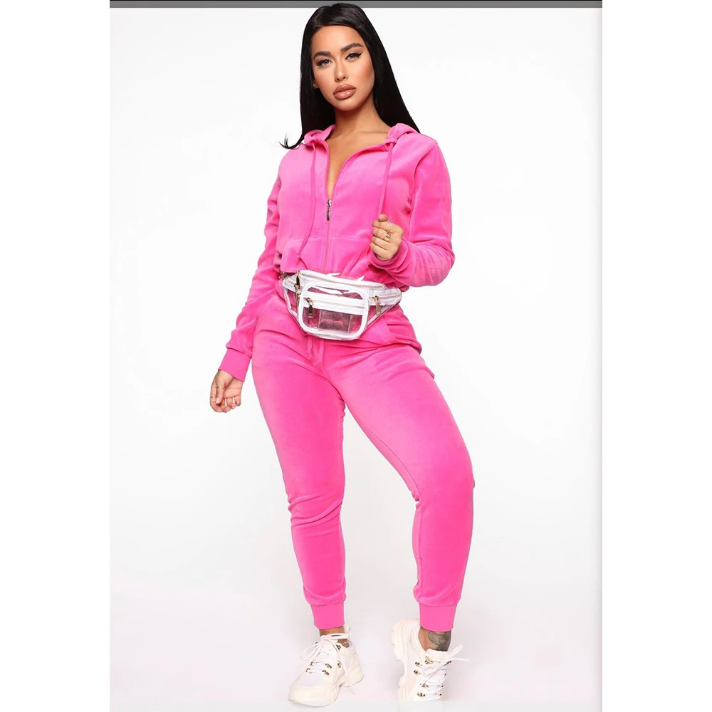 
Women Velour Plain & Comfortable Tracksuit 