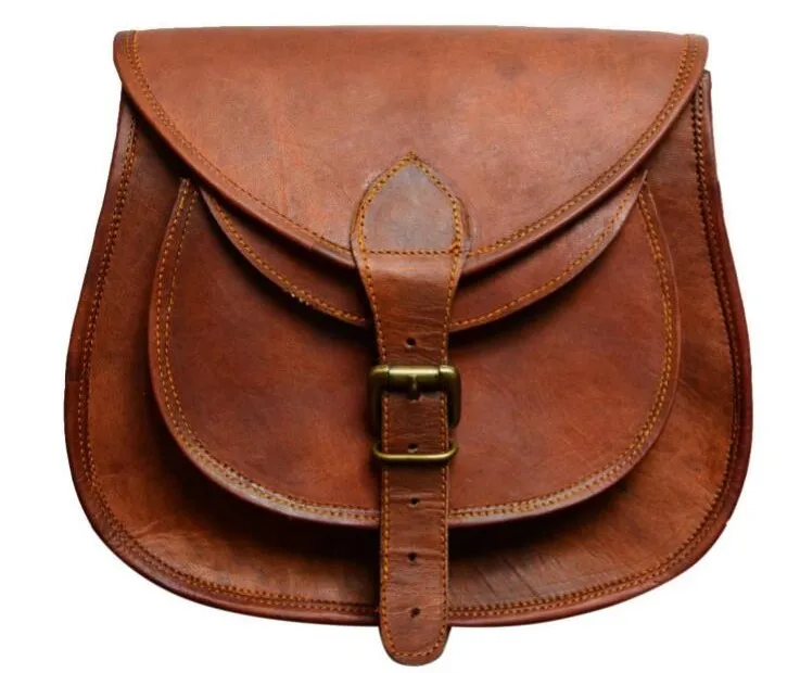 Fashion trend vintage style  Goat leather ladies slings bags crossbody bags with stone work designer handmade ladies bags