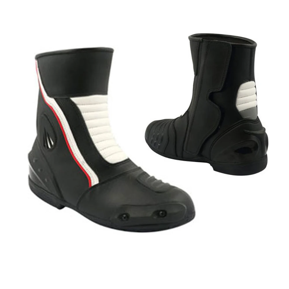 Street wear Motorbike Shoes  Protective Leather boots