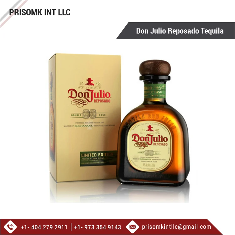 Hot Selling Best Quality Agave Flavored Wholesale Alcoholic Beverage Don Julio Reposado Tequila 750ml Supplier