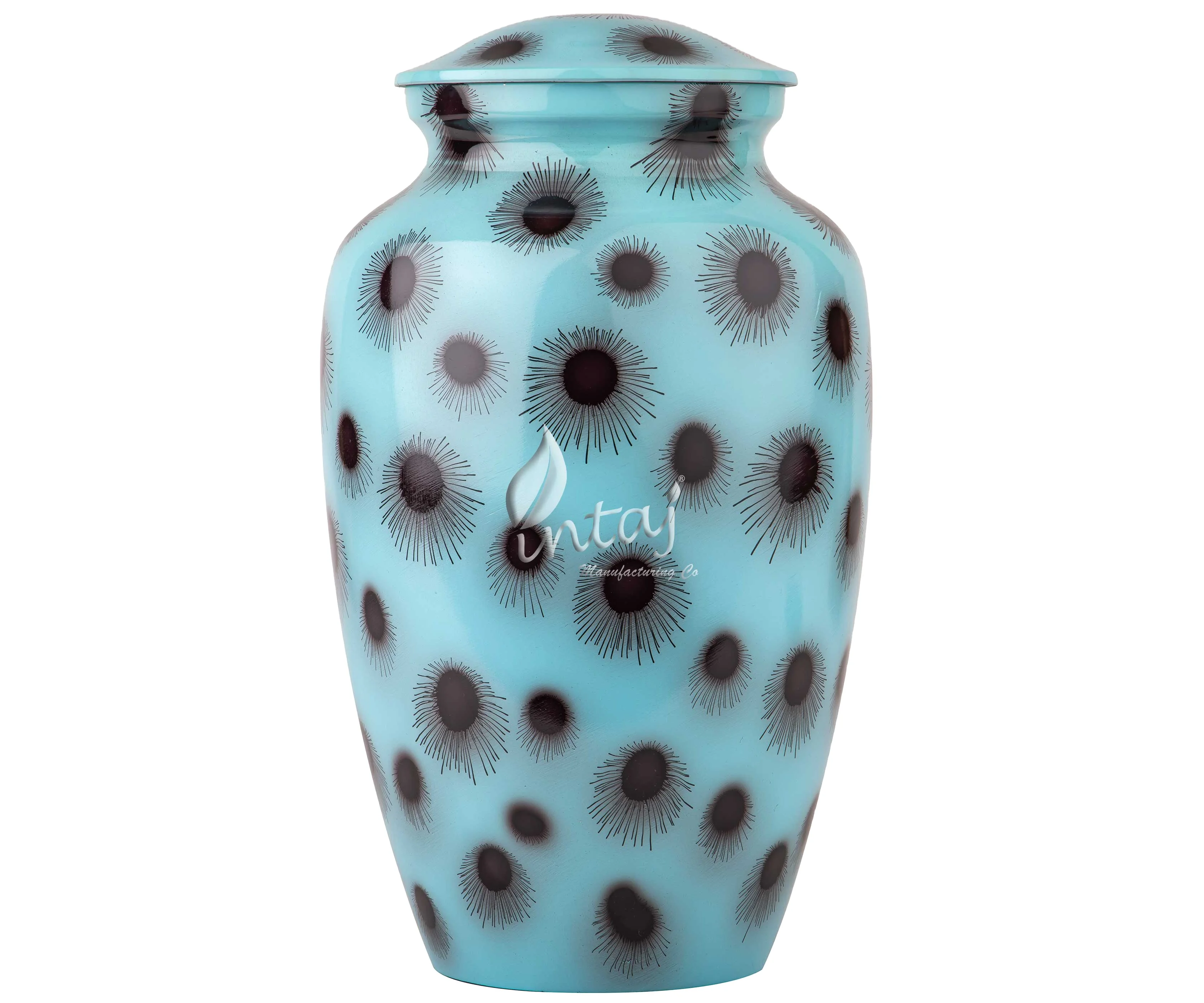 Floral print  Cremation Urns for Human Ashes - Adult Large Funeral Urns Handcrafted - STAR INDIA CRAFT