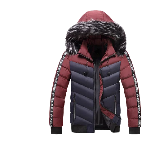 Winter Men Long Outwear Coat Mens Winter Jacket Cotton Padded Puffer Jacket Fashion Outdoor Coat Warm Fur Collar 2021