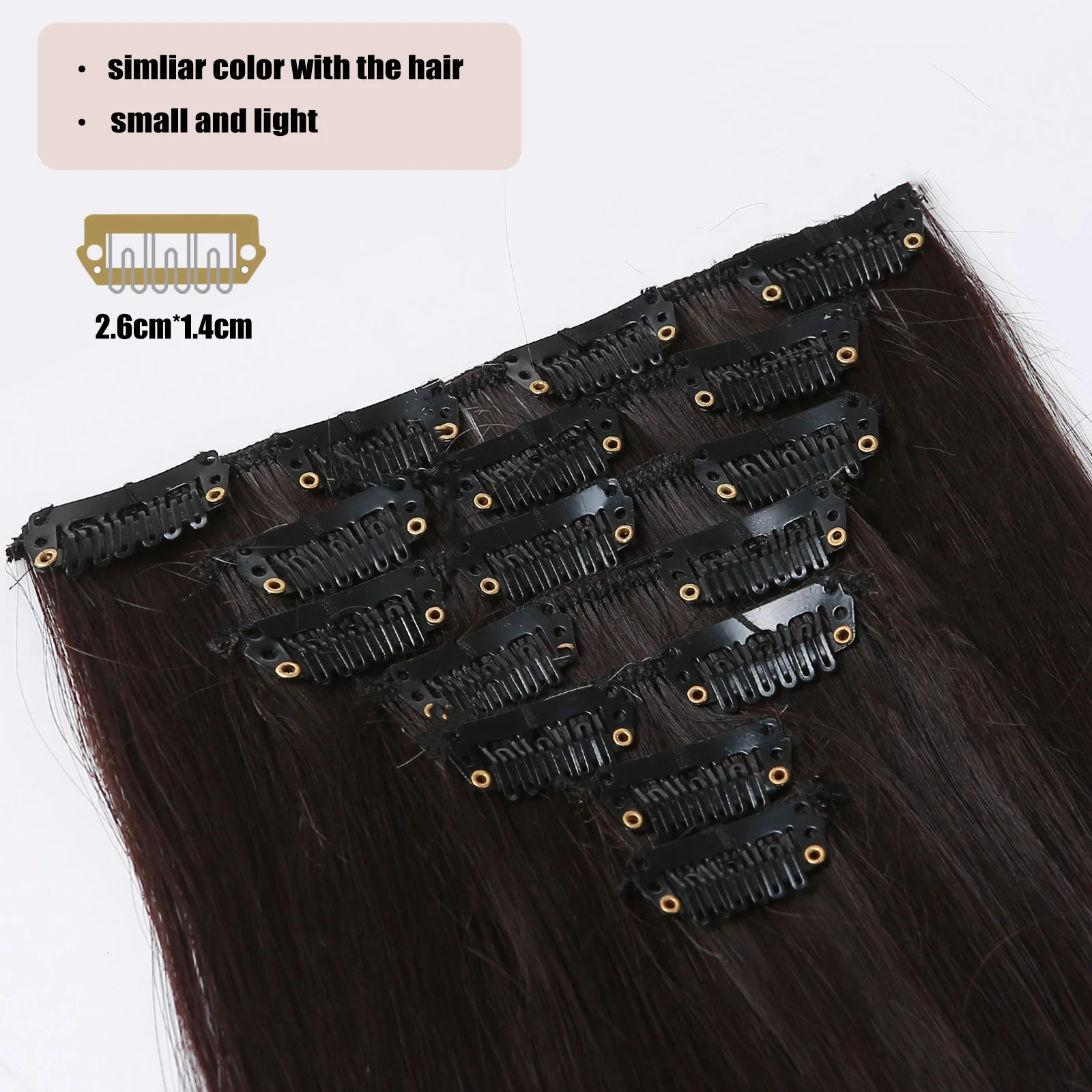 Wholesale Price Hair Extension Ombre Color Clip In Hairpiece High Temperature Fiber Hair