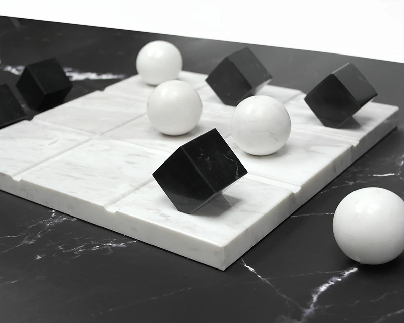 Shelves Decor  Marble Material Chess Set for Living Room