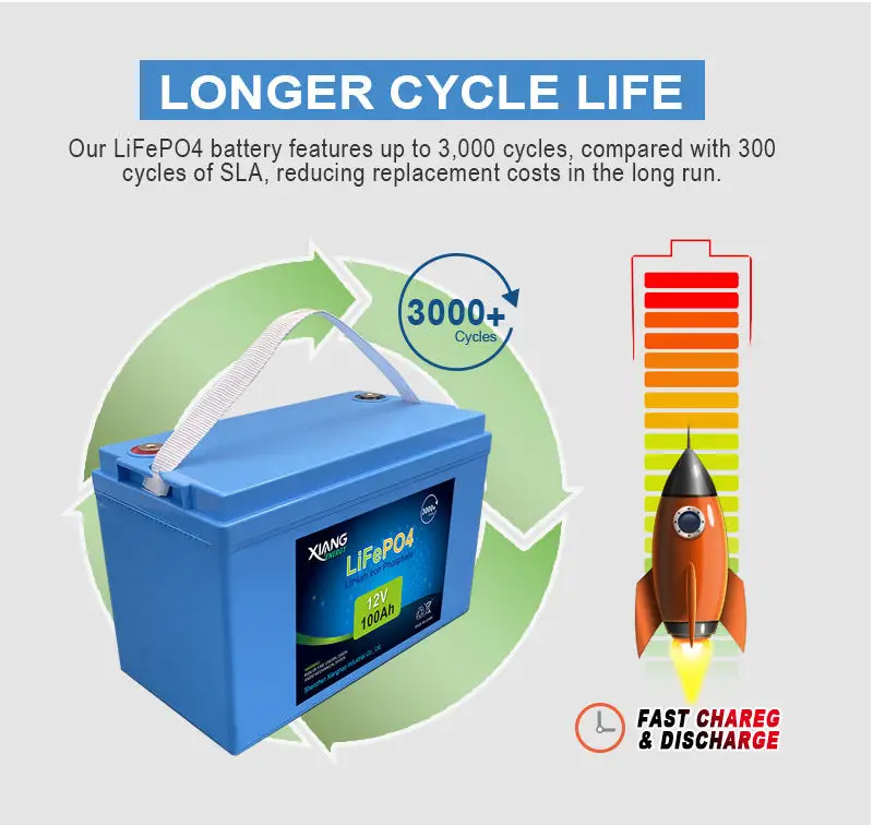 12v 100ah Auto starter battery Lithium Iron Phosphate Battery LiFePO4 Car Boat Starting battery pack