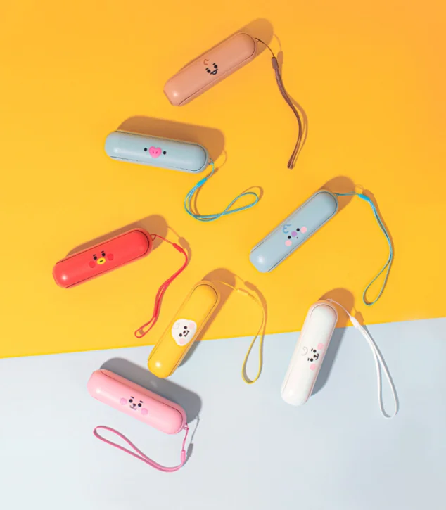 BTS персонаж BT21 детский складной Удобный вентилятор