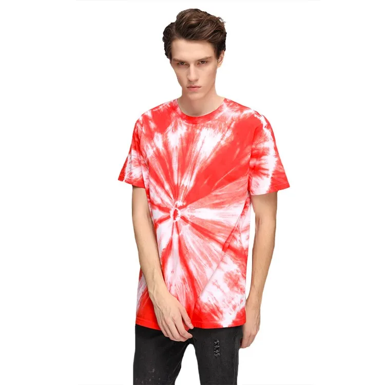 Best quality design Custom Crew Neck Tie Dye 100%Cotton T shirts