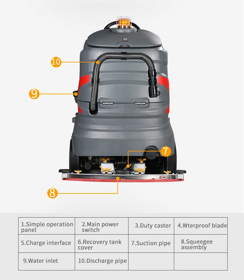 GM130 floor scrubber machine , ride on strong vacuum cleaner with ECO mode , best quality electric floor scrubber dryer
