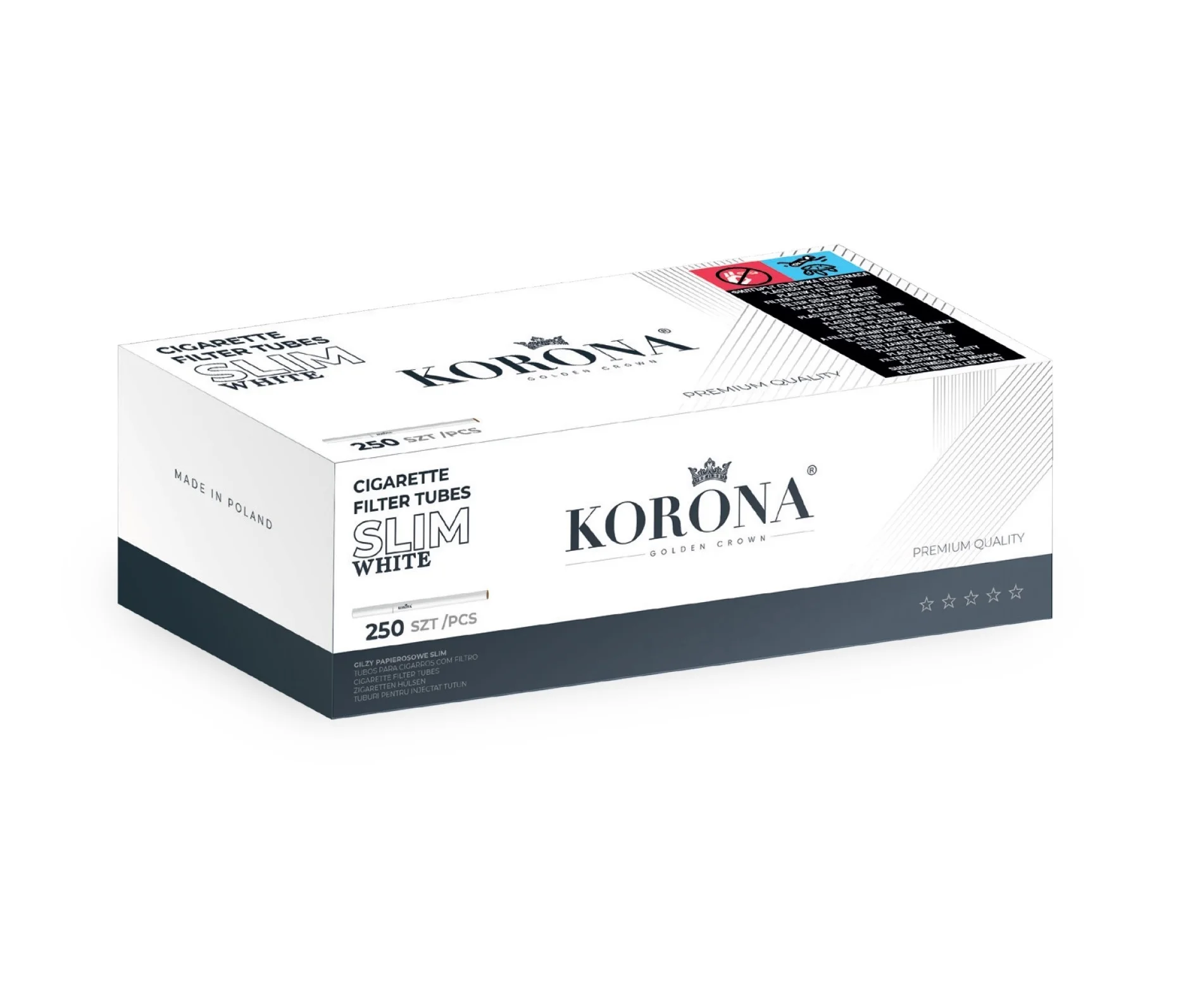 Сигаретные фильтры тюбики Slim Korona White 250 (50017788439)