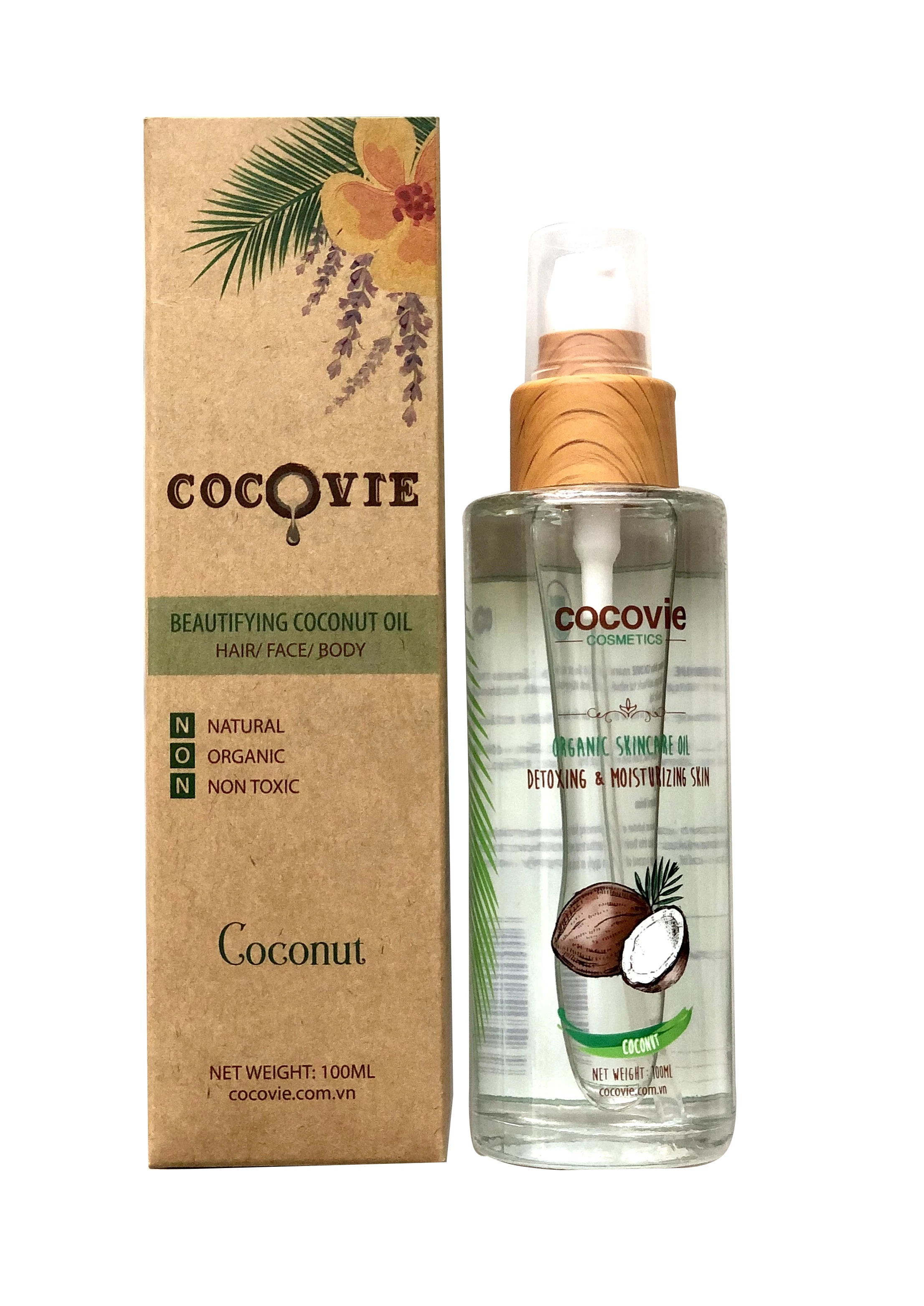  Beautifying coconut oil: hair/ face/ body (Cocovie & Orange) 100%