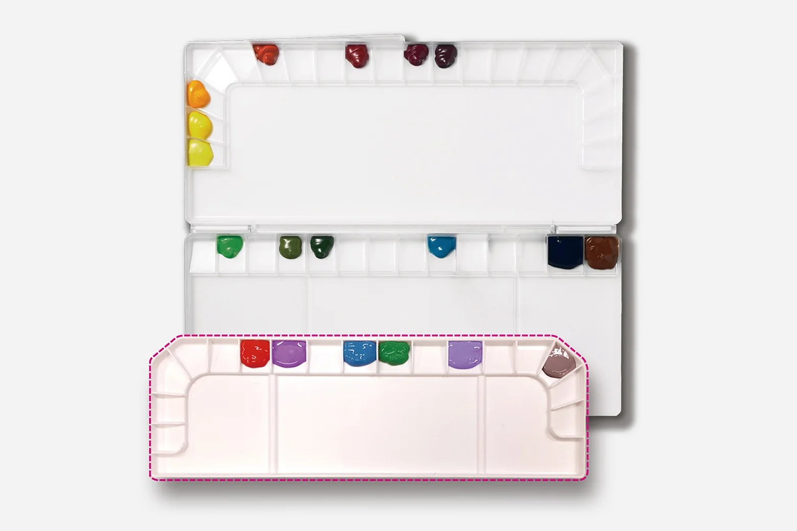 Mijello Perfect Color Bulletproof Glass Palette for Watercolor 36 wells
