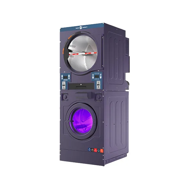Automatic Coin Operation Cloth Washing Machine With Tumble Dryer for Commercial