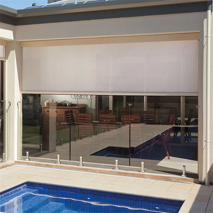 Exterior Venetian Blinds Convenient Outdoor Waterproof Tuya Zigbee Blind For Home Use Commercial Roller Blind