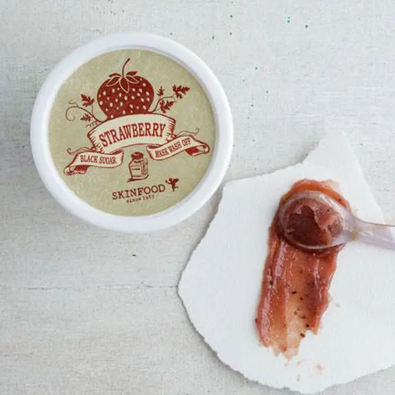 SKIN FOOD black sugar strawberry mask wash off 100g