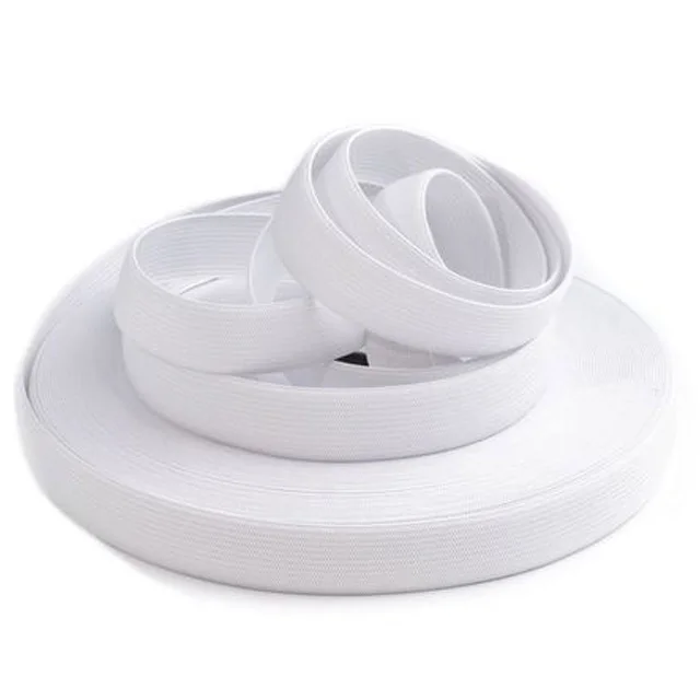 Оптовая продажа фабричная эластичная лента 2 см-10 см белая и черная тканая для вязания