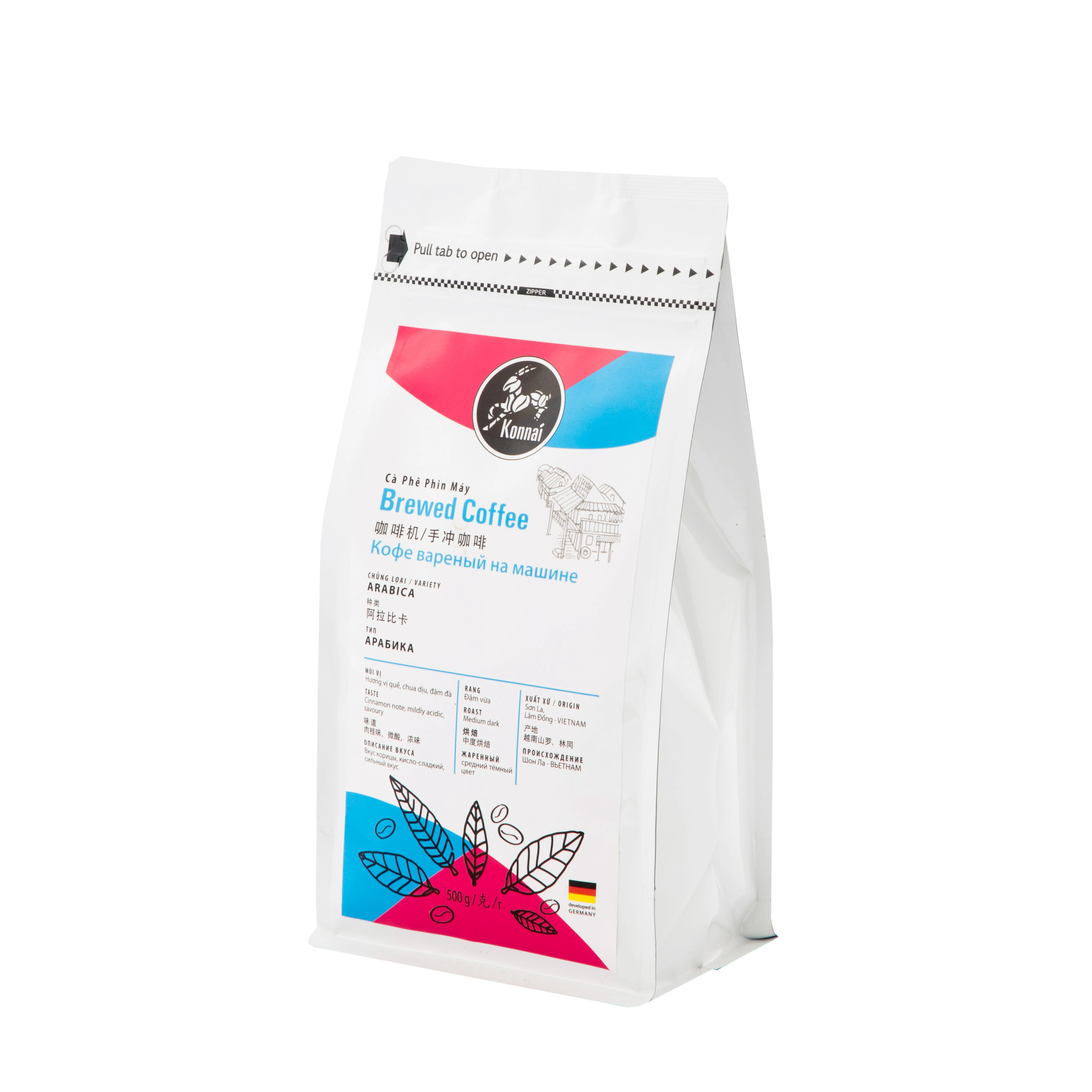 Кофе Арабика, высокое качество коммерческого Konnai, кофе из Вьетнама, Различные вкусы, продукт на заказ по запросу